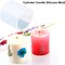 6 Pieces Cylinder Silicone Candle Molds Pillar Candle Silicone